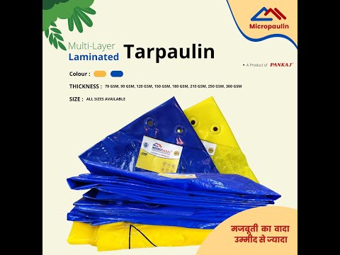 Yellow multi layered tarpaulin