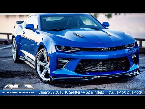 Camaro SIX SS 2016 2017 T6 Splitter Installation by ACS Composite