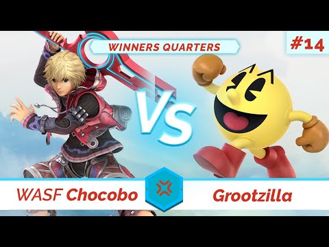 Try Hard Smash #14  WASFChocobo (Shulk) Vs. GrootZilla (Pacman) Winners Quarterfinals Smash Ultimate