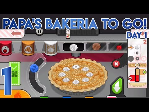 Papa's Bakeria To Go! Day 1 - YouTube