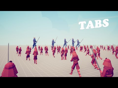 5x SAMURAI GIANTS VS 200x MEELE UNITS - TOTALLY ACCURATE BATTLE SIMULATOR