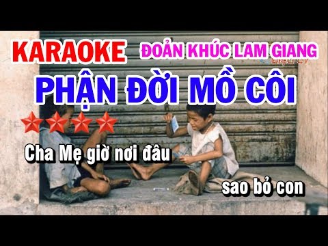 Karaoke Phận Đời Mồ Côi | Đoản Khúc Lam Giang | Phi Vân Điệp Khúc | Karaoke Điệu Lý