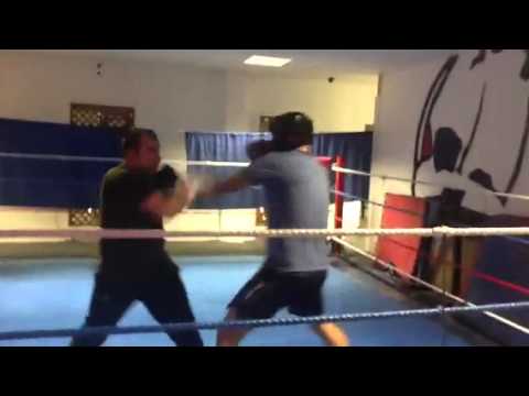 Pat and rocket sparring