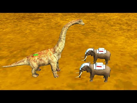 ELEFANT VS BRACHIOSAUR - Animal Revolt Battle Simulator