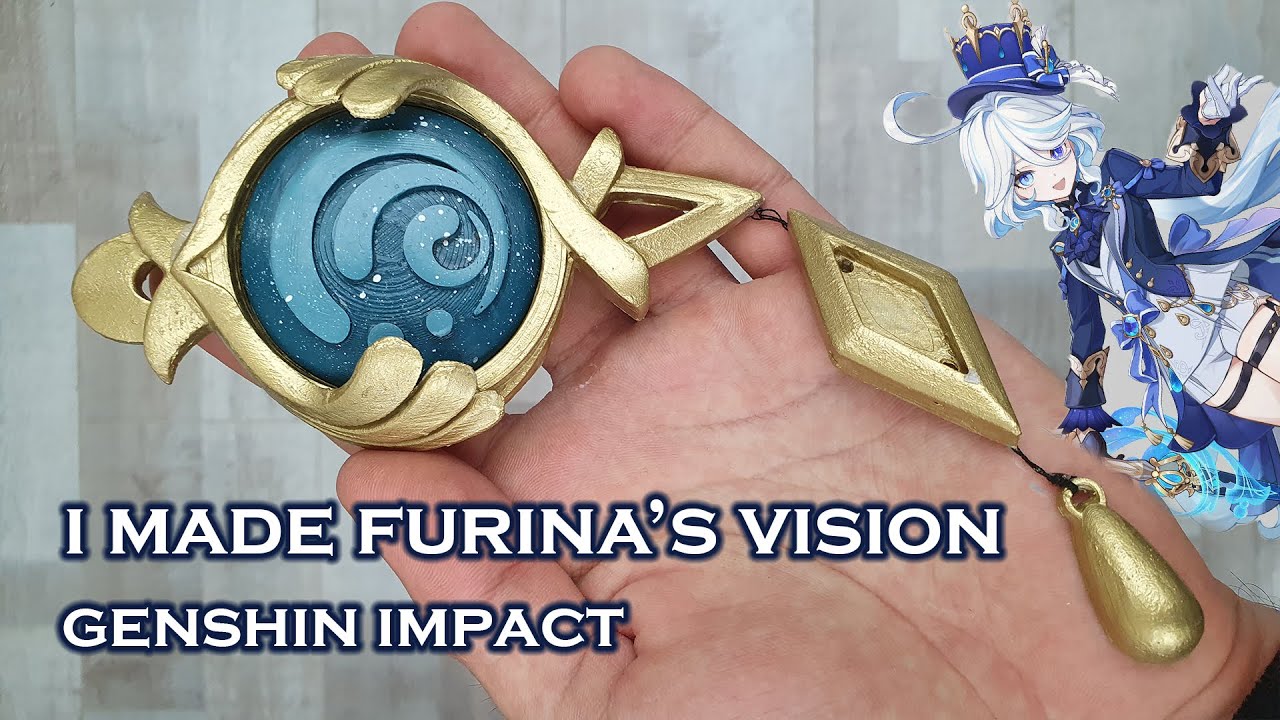 Furina Vision Set for 3D Printing -- Genshin Impact Cosplay Prop 3D Print Model