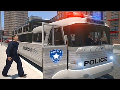 Police bus prison transport 3D Video