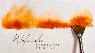 Autumn Watercolor Landscape | Fall Colors Painting