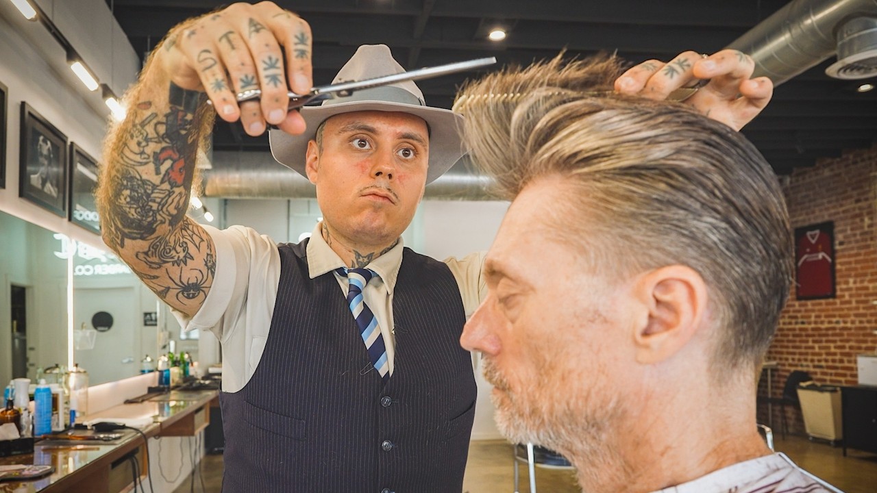 💈 Igor Wants To Give You The Best Traditional Barbering Experience! | Classic Ducktail Haircut In LA