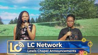 Lewis Chapel Weekly Announcements (8-16-26)