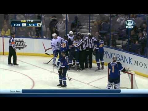 Nazem Kadri wrist shot goal 4-1 Toronto Maple Leafs vs St. Louis Blues 12/12/13 NHL Hockey.