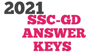 SSC-GD answer keys