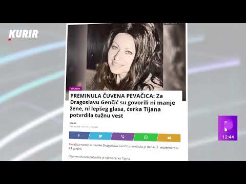 PREMINULA ČUVENA PEVAČICA: Za Dragoslavu Genčić su govorili ni manje žene, ni lepšeg glasa