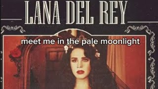 meet me in the pale moonlight - Lana del rey (set speed to 2X)
