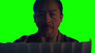 Yoshii Toranaga reads a letter Shogun green screen