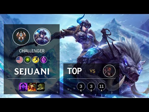 Sejuani Top vs Lucian - NA Challenger Patch 10.18