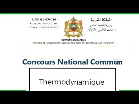 Thermodynamique : CNC 2019 statique