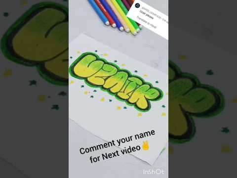 #Uzair name in bubble letter # easy art n craft