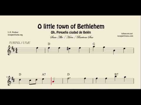 O Little town of Bethlehem Sheet Music for Alto Saxophone Baritone Saxophone and Horn E flat