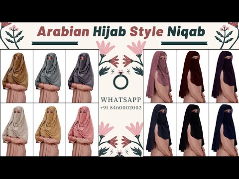 Plain 3 Layer Hijab Style Diamond Georgette Arabian Niqab Veil Scarf For Women