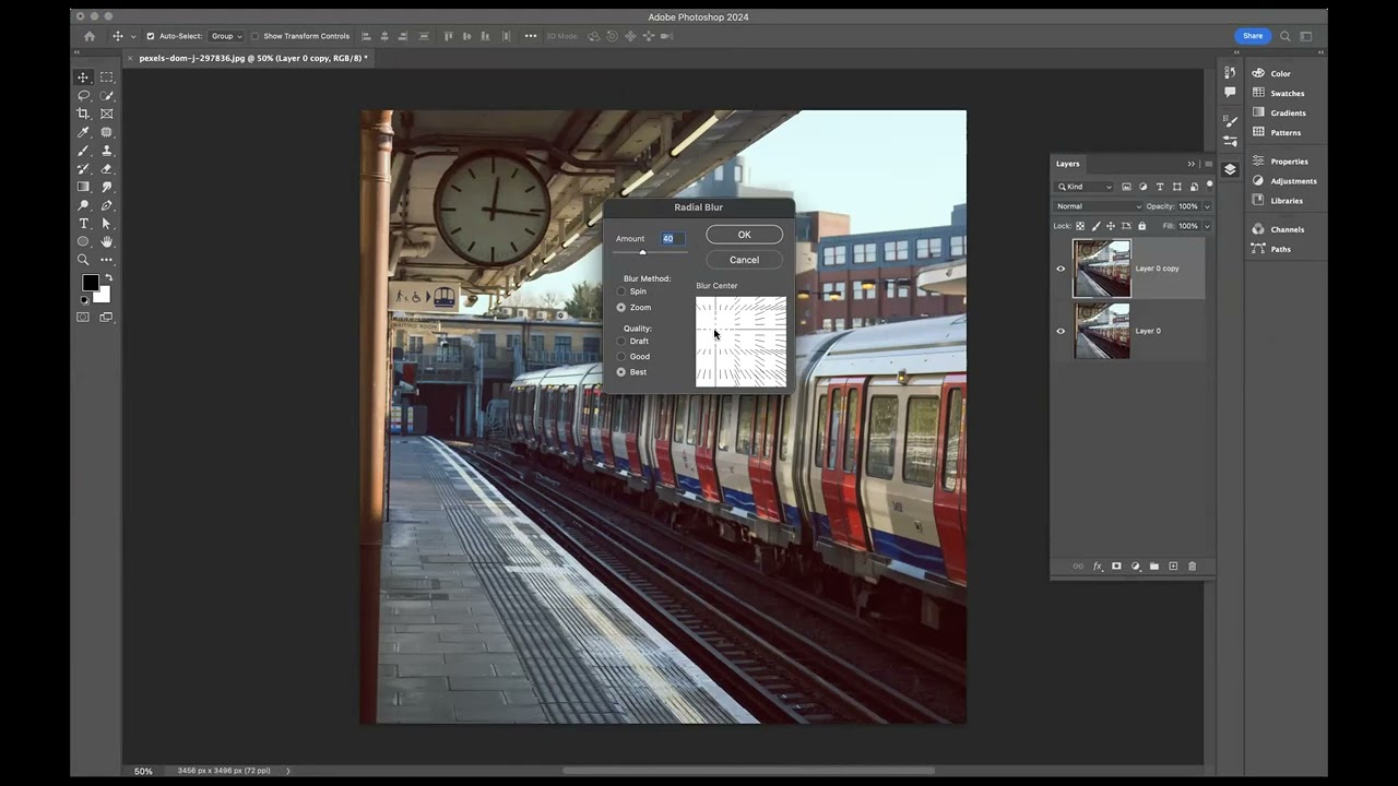 Simple way to create Perspective Motion Blur - Adobe Photoshop