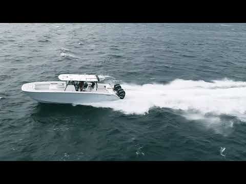 2021 Invincible 40' Catamaran running up to 80mph in 20-25 knot winds! Quad Mercury 400M motors!