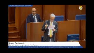 Consiglio Regionale del 08-06-2026. Il mio intervento sui fatti atroci di Amendolara e sul "Caporalato"