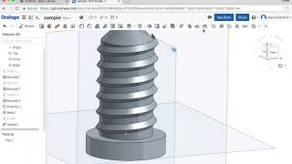 How to create threads and screws using the Helix tool in Onshape CAD