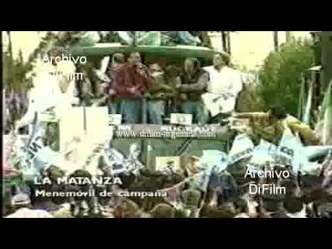 Menemovil de campaña en La Matanza - Elecciones presidenciales 1995