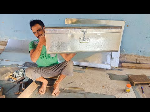 30 inch ka gol steel box kaise banta hai,How to make a 30 inch steel box,