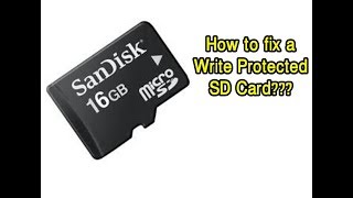 How to repair a write protected sd card