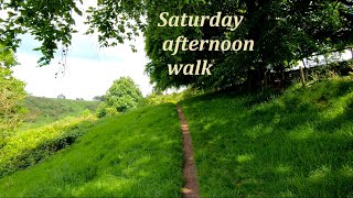Walking Scenery For Treadmill - Saturday Afternoon Country Walk - Hills & Woods