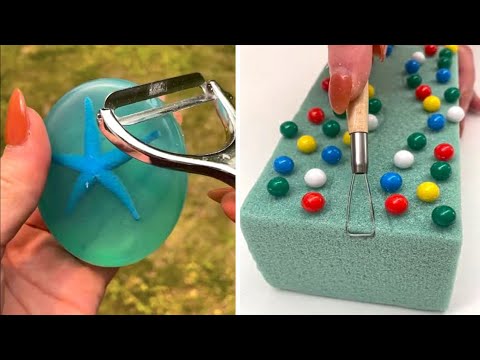 Oddly Satisfying Video with Calming Deep Sleep Music | Stress Relief & Meditation #F1