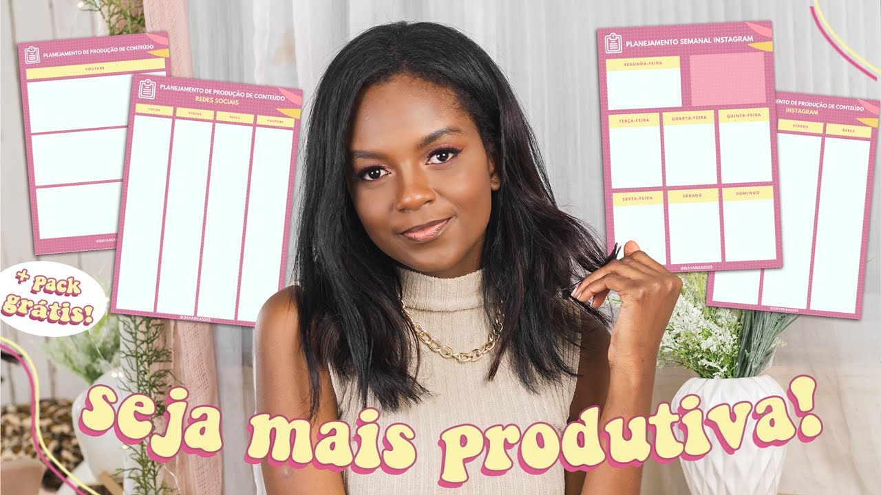 DICAS DE ORGANIZAÇÃO E PLANEJAMENTO DE CONTEÚDO (INSTAGRAM E YOUTUBE) + PACK GRÁTIS PARA VOCÊS! ♥