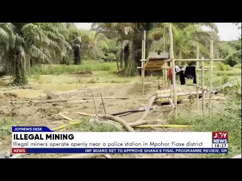 Illegal Mining: Illegal miners operate openly near Mpohor Fiase police station