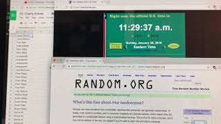 Choosing the winner for the Charity Raffle for Domestic Violence Shelters