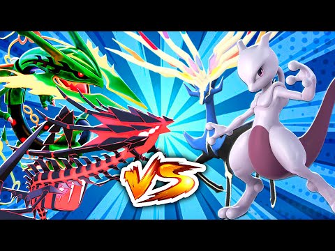 Minecraft : MEGA RAYQUAZA E ETERNATUS vs MEWTWO E XERNEAS - Pokemon da Sorte