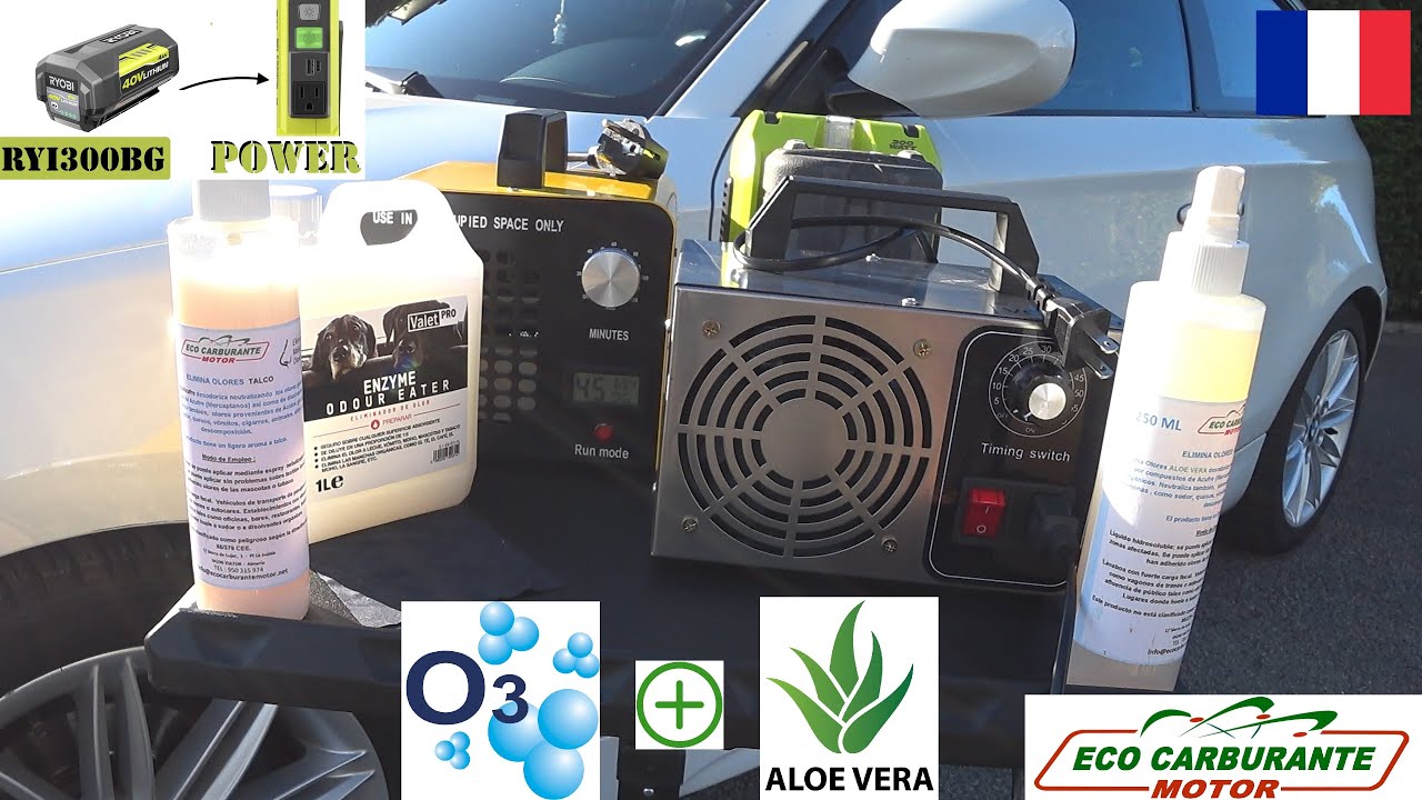 Comment ENLEVER les MAUVAISES ODEURS dans sa VOITURE 🚗 OZONE + ALOE VERA = ODEUR de VOITURE NEUVE