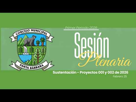 Sesión # 019 - Segunda parte - Concejo Municipal Santa Bárbara 2026