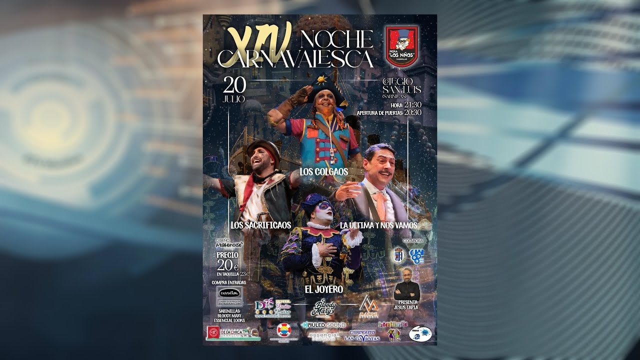 El 20 de julio se celebra la XIV Noche Carnavalesca