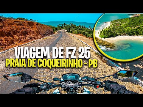 YAMAHA FAZER 250 - VIAGEM PARA PRAIA DE COQUEIRINHO NA PARAÍBA