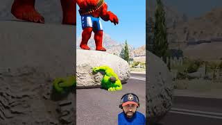 Homem aranha jogou a pedra no hulk vermelho #shorts #spiderman #hulk #gta