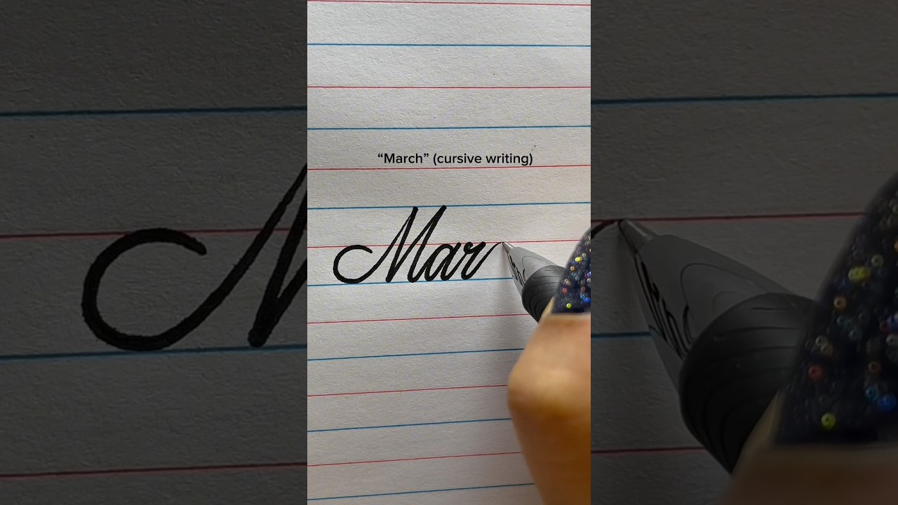 “March” in Cursive Writing Tutorial