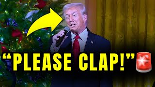 🚨Trump Just BEGGED For Applause At FAILURE Christmas Event