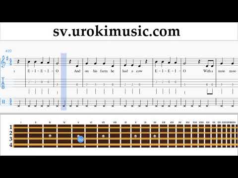 Lär Dig Spela Mandolin Old MacDonald - Had a Farm Tabs Nybörjare Del 2 um-b492