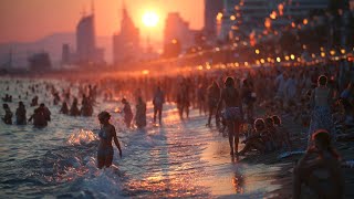 Barcelona Spain 🇪🇸 - Beach Walk - La Barceloneta Beach 🏖