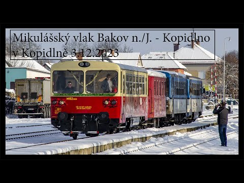 Mikulášský vlak Bakov nad Jizerou - Kopidlno v Kopidlně dne 3.12.2023