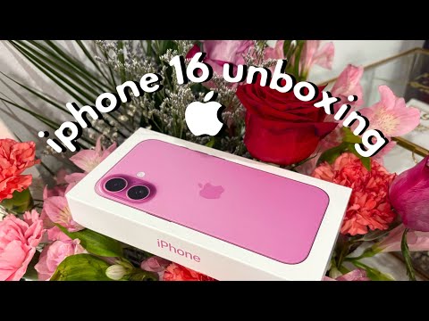 iphone 16 [unboxing]  (pink, 128 gb) | aesthetic set-up + accessories | camera test & review