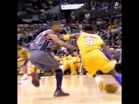 Kobe Bryant with an insane poster during the 2002 Finals 💥