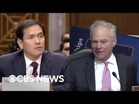 Watch: Kaine questions Rubio on Trump's comments about María Corina Machado