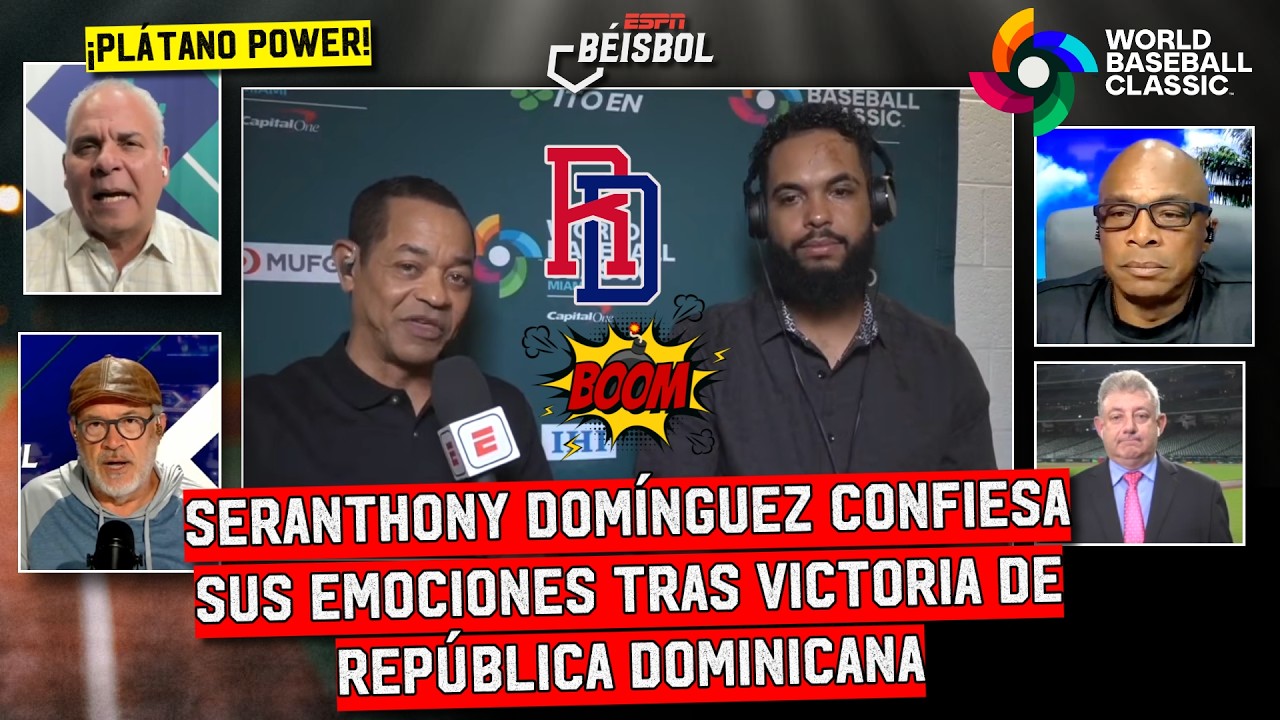 EMOTIVO. SERANTHONY DOMÍNGUEZ SE ABRE luego de que DOMINICANA le ganara a VENEZUELA | ESPN Beisbol